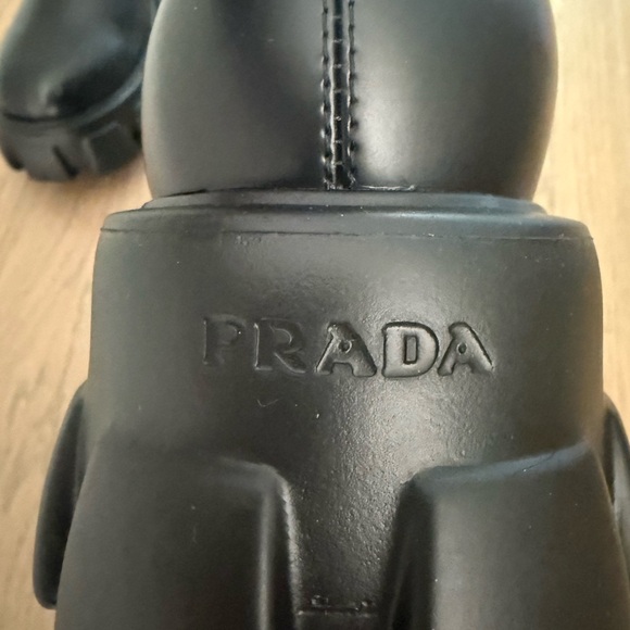 Prada Black Leather Monolith Chelsea Boots - Picture 4 of 5